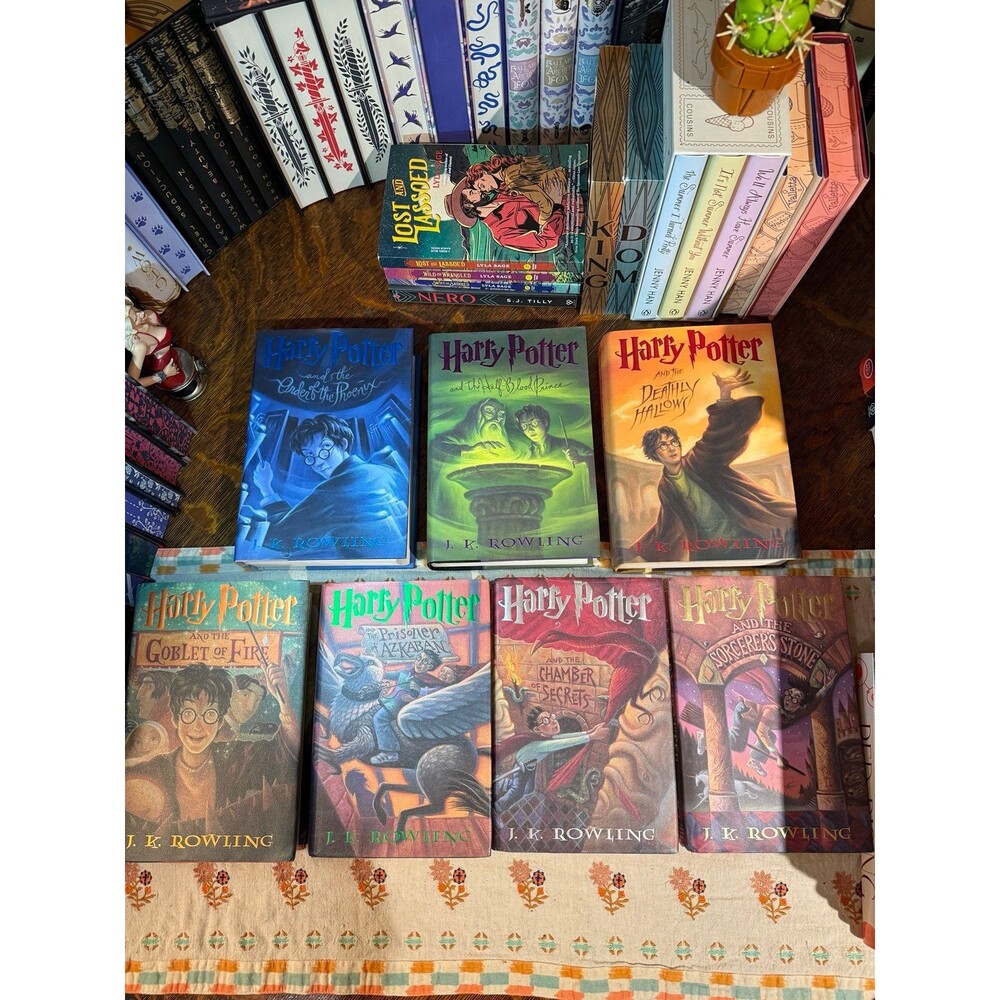 Harry Potter Hardcover Set 1-7 First Am Editions/Printings. Rare,Great Condition